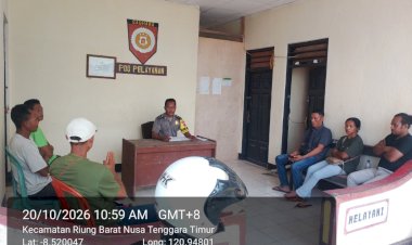 Bhabinkamtibmas-Polres-Ngada-Fasilitasi-Penyelesaian-Perselisihan-Jalur-Air-Sawah,-Kasus-Pengancaman-Berlanjut-ke-Polsek