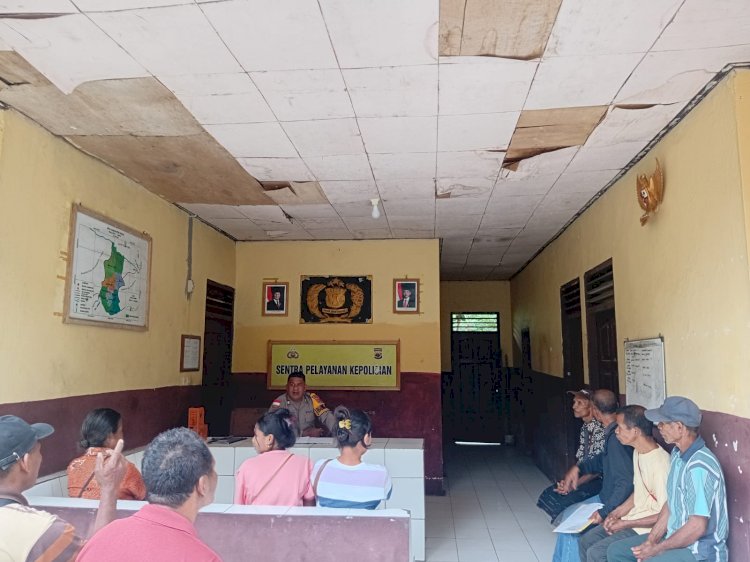 Bhabinkamtibmas Desa Naruwolo Mediasi Dugaan Pencurian, Kedua Pihak Sepakat Berdamai Secara Kekeluargaan