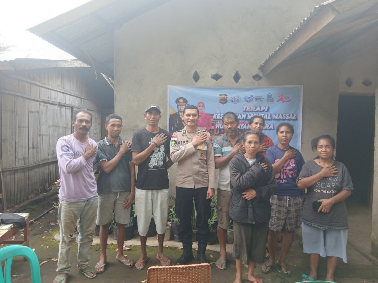 Polres Ngada Gelar Terapi Kesehatan Mental Metode USEFT bagi Warga Dusun Mari 