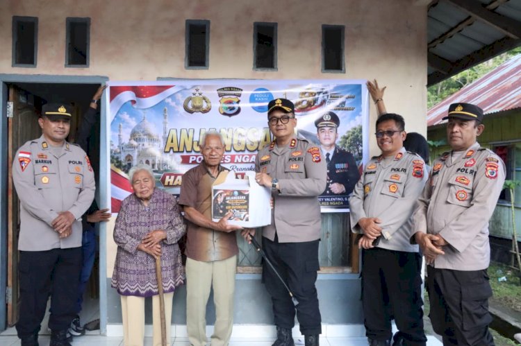 POLRES NGADA GELAR ANJANGSANA KE PURNAWIRAWAN DAN WARAKAWURI, WUJUD PENGHORMATAN JELANG HARI BHAYANGKARA KE-80  ‎