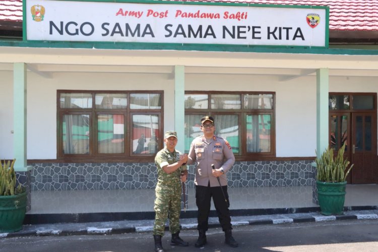 Membangun Sinergi untuk Negeri, Kapolres Ngada Silaturahmi ke Kodim 1625/Ngada