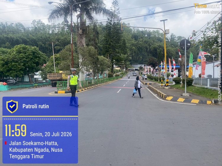 Satlantas Polres Ngada Intensifkan Patroli dan Pengaturan Lalu Lintas di Kota Bajawa