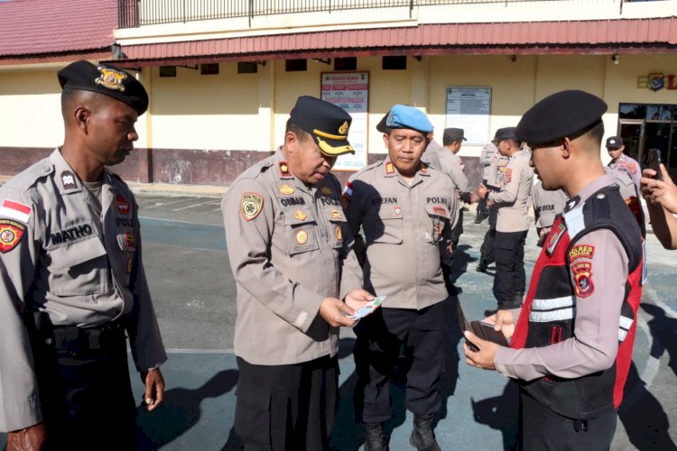 Cek Sikap Tampang dan Kelengkapan Personel, Propam Polres Ngada Laksanakan Gaktiblin