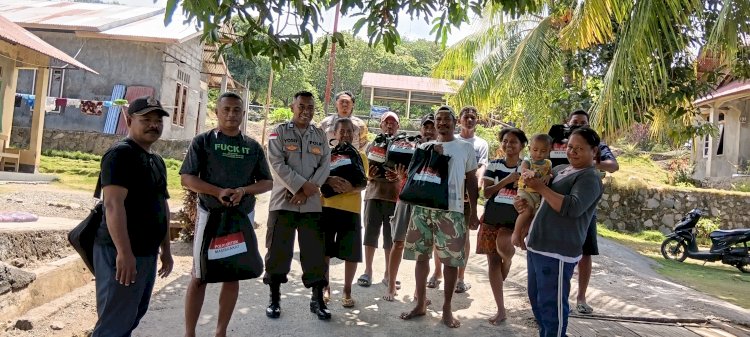 Pascabencana Gempa, Polres Ngada Polsek Golewa Hadir Menunjukkan Kepedulian kepada Warga Golewa Selatan