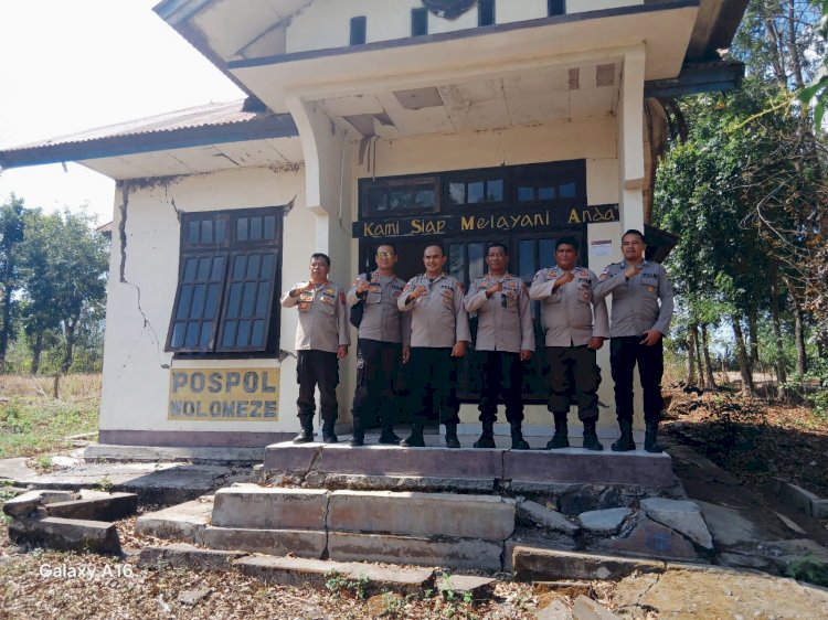 Pasca Gempa, Tim Birorena Polda NTT Cek Kerusakan Polsek Soa dan Pospol Wolomeze