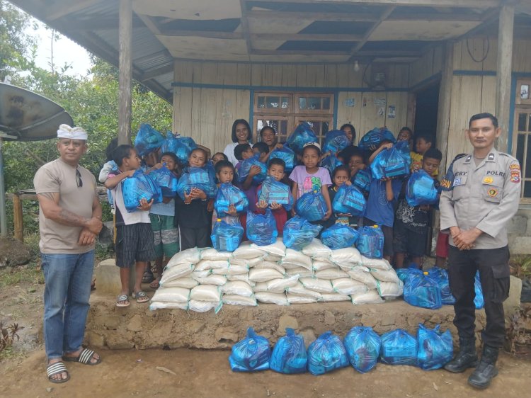 Polres Ngada kolaborasi dengan Yayasan Kitabisa.com Salurkan Bantuan, Pastikan Bantuan Kemanusiaan Menyentuh Warga Terdampak Gempa