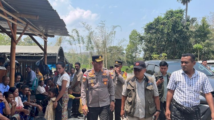 Kapolres Ngada Hadiri Misa dan Peletakan Batu Pertama Gereja St. Vincentius Palloti Ngusumana